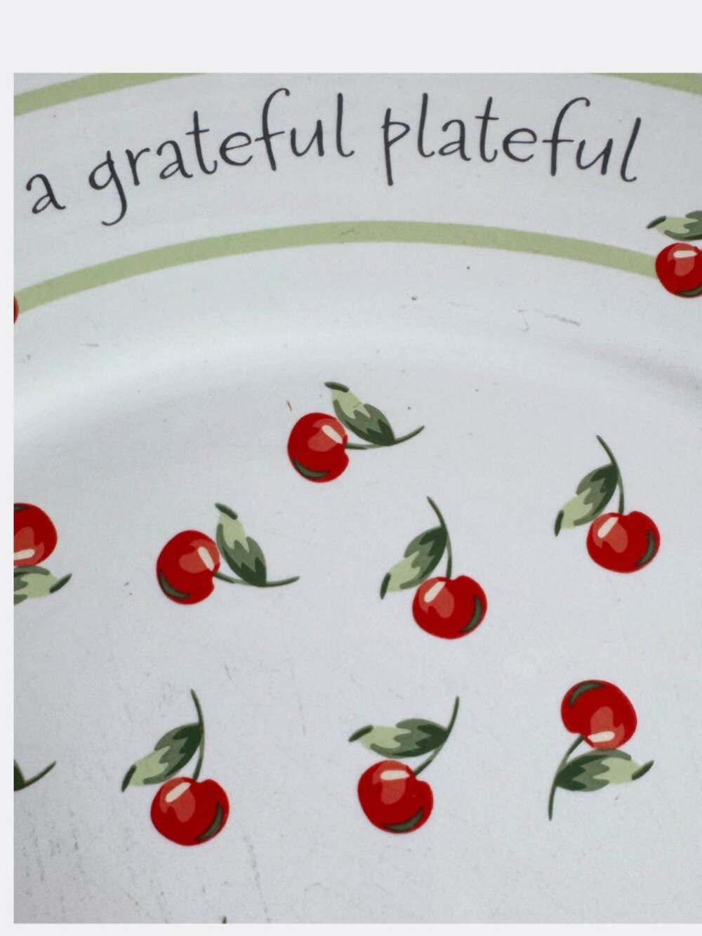 Hallmark A Grateful Plateful Cherry Appreciation Giving Plate 12” Platter - Picture 5 of 6